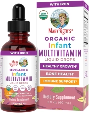 MARYRUTH'S INFANT MULTIVITAMIN LIQUID DROPS - VITAMIN A, C, D, ZINC, VEGAN, NON-GMO - 2 FL OZ