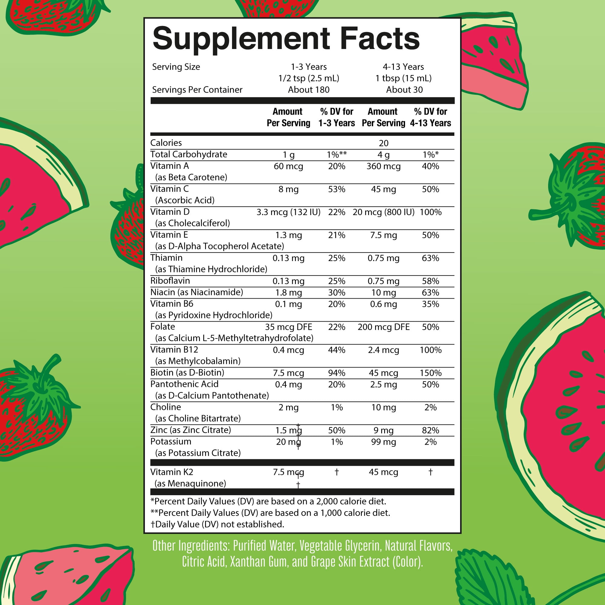 MARYRUTH'S ORGANIC KIDS LIQUID MULTIVITAMIN - STRAWBERRY MELON SPLASH, 15.22 OZ