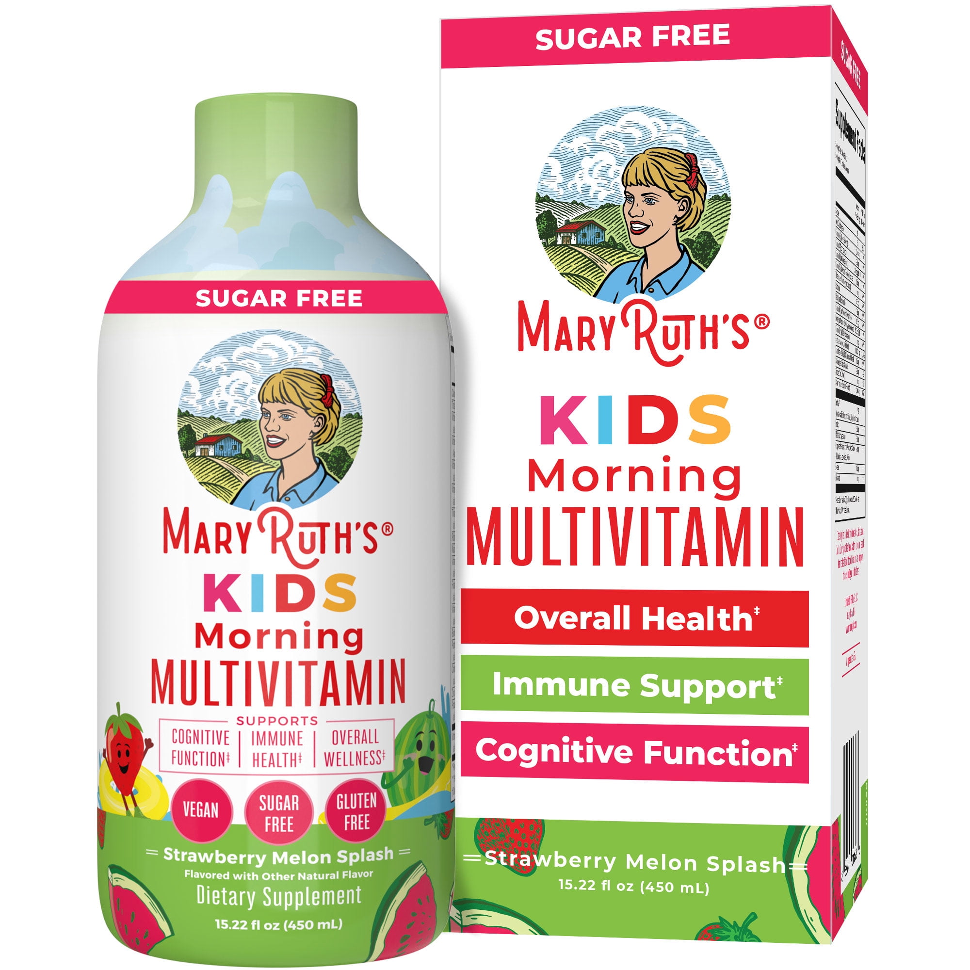 MARYRUTH'S ORGANIC KIDS LIQUID MULTIVITAMIN - STRAWBERRY MELON SPLASH, 15.22 OZ