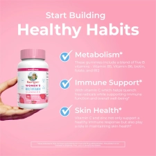 MARYRUTH'S VEGAN WOMEN'S MULTIVITAMIN GUMMIES - STRAWBERRY FLAVOR - 60 COUNT