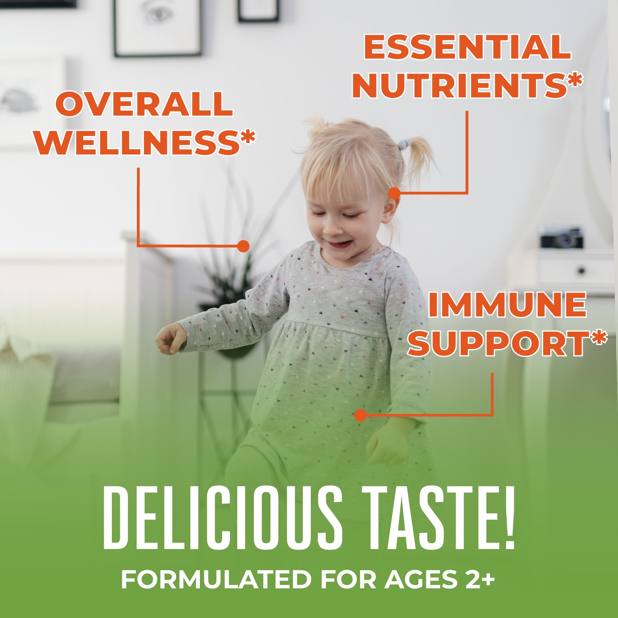 MARYRUTH'S TODDLER MULTIVITAMIN GUMMIES - STRAWBERRY, PAPAYA & SUPER PUNCH FLAVOR, 60 COUNT