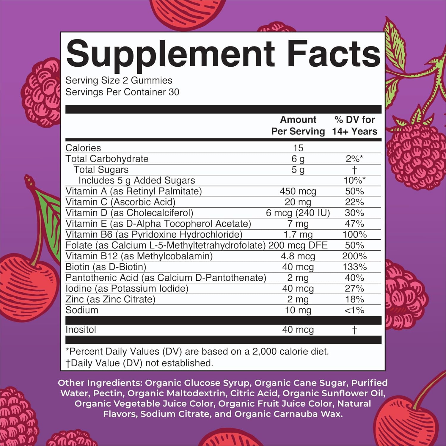 MARYRUTH MEN'S MULTIVITAMIN GUMMIES - CHERRY RASPBERRY, 60CT
