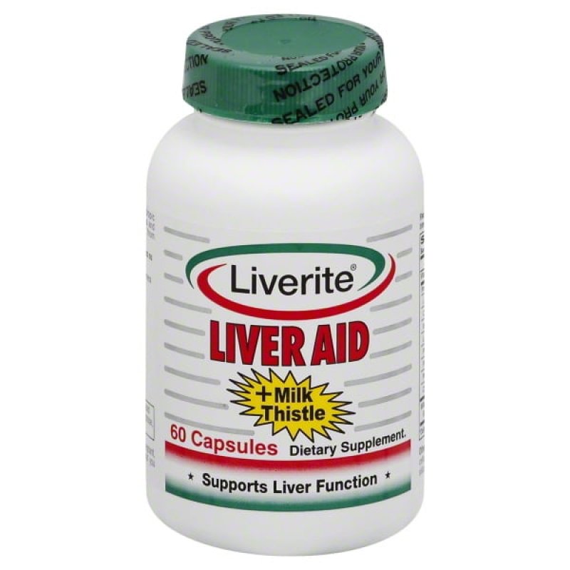 LIVERITE LIVER AID CAPSULES WITH MILK THISTLE - LIVER SUPPORT & CLEANSE FOR IMPROVED ENERGY