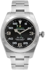 ROLEX AIR KING MEN'S WATCH WITH BLACK DIAL, STAINLESS STEEL - MODEL