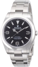 ROLEX EXPLORER BLACK DIAL STAINLESS STEEL OYSTER AUTOMATIC MEN'S WATCH