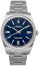 ROLEX OYSTER PERPETUAL 41MM AUTOMATIC BLUE DIAL MEN'S WATCH - MODEL 124300-0003
