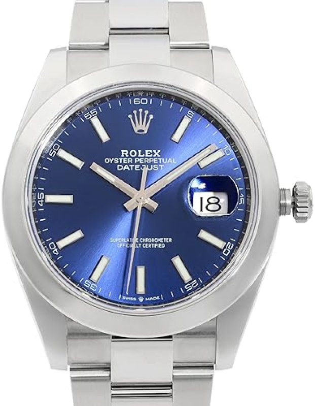 ROLEX DATEJUST 41 BLUE DIAL STAINLESS STEEL MEN'S WATCH | MODEL 126300BLSO
