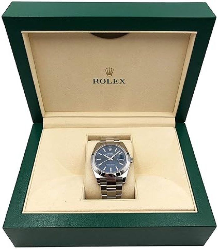 ROLEX DATEJUST 41 BLUE DIAL STAINLESS STEEL MEN'S WATCH | MODEL 126300BLSO