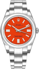 ROLEX OYSTER PERPETUAL 41 MEN'S WATCH WITH CORAL RED DIAL, AUTOMATIC MOVEMENT - MODEL 124300CRLRDSO