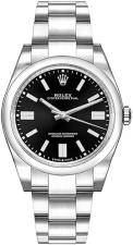 ROLEX OYSTER PERPETUAL 36 AUTOMATIC CHRONOMETER BLACK DIAL WATCH - MODEL 126000BKSO