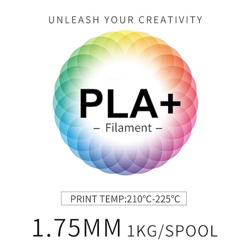 INLAND SILVER PLA PRO 3D PRINTER FILAMENT 1KG SPOOL, 1.75MM, +/- 0.03MM ACCURACY