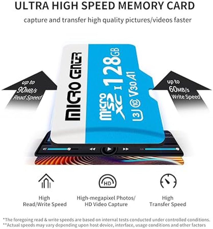 MICRO CENTER 2 PACK 128GB MICRO CENTER MICROSDXC CARDS - NINTENDO-SWITCH COMPATIBLE, UHS-I C10 U3 V30, 4K UHD VIDEO, A1 - UP TO 90/60 MB/S R/W SPEED