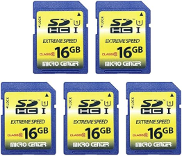 INLAND 16GB CLASS 10 SDHC/SDXC U1 MEMORY CARD (5-PACK) FOR TRAIL CAMERAS - 60MB/S READ, 10MB/S WRITE - 3-YEAR WARRANTY