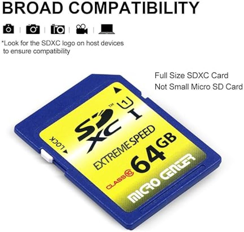 INLAND 64GB CLASS 10 SDXC MEMORY CARDS FOR TRAIL CAMERAS (2 PACK)