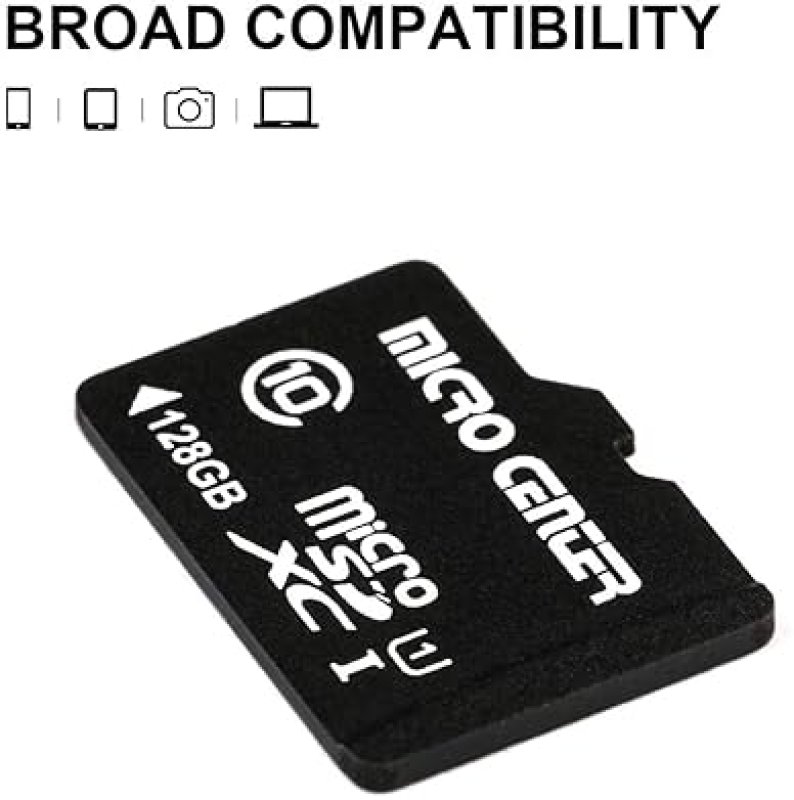 INLAND MICRO CENTER 128GB CLASS 10 MICROSDXC MEMORY CARD WITH ADAPTER - 80MB/S UHS-I FOR MOBILE DEVICE STORAGE