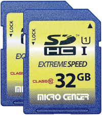 MICRO CENTER INLAND 32GB CLASS 10 SDHC FLASH MEMORY CARD 2-PACK