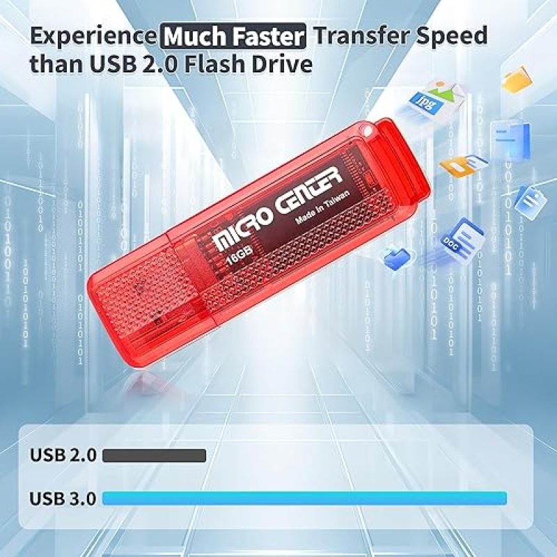 INLAND MICRO CENTER 16GB USB 3.0 FLASH DRIVE 5-PACK - HIGH-SPEED MEMORY STICK FOR DATA STORAGE