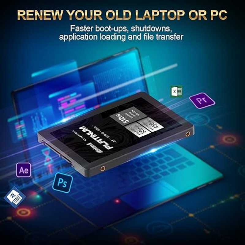 INLAND PLATINUM 512GB SSD SATA III 2.5" SOLID STATE DRIVE (512GB)