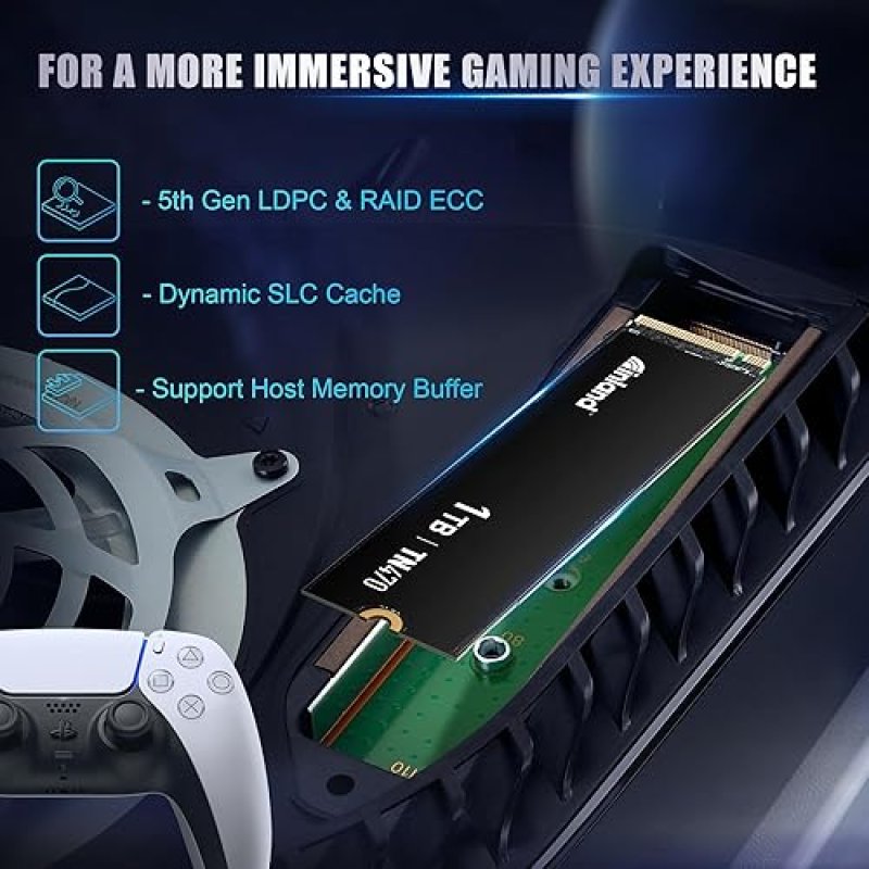 INLAND TN470 1TB GEN4 NVME M.2 SSD FOR GAMING, UP TO 7,200MB/S SPEED, LAPTOP & PC STORAGE