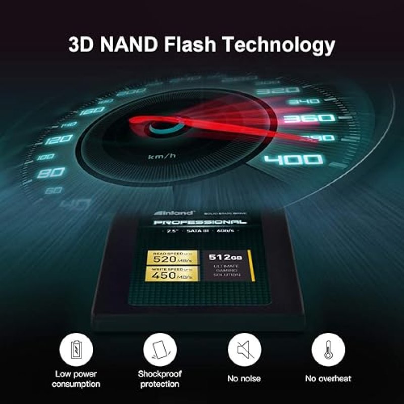 INLAND PROFESSIONAL 512GB SSD SATA III 2.5" INTERNAL SOLID STATE DRIVE
