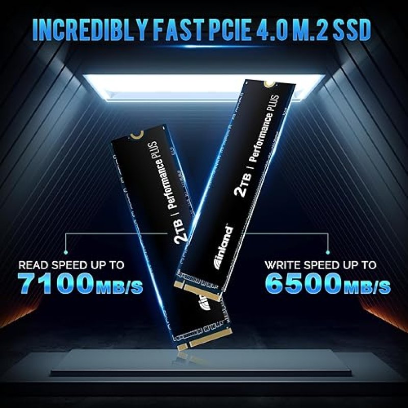 INLAND 2TB NVME GAMING SSD FOR PS5 - GEN4 PCIE, M.2 2280, UP TO 7100MB/S SPEED