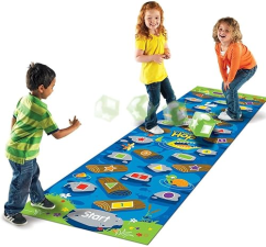 LEARNING RESOURCES CROCODILE HOP FLOOR GAME - INDOOR TODDLER GAME FOR GROSS MOTOR SKILLS, AGES 3+, PRESCHOOL LEARNING ACTIVITIES