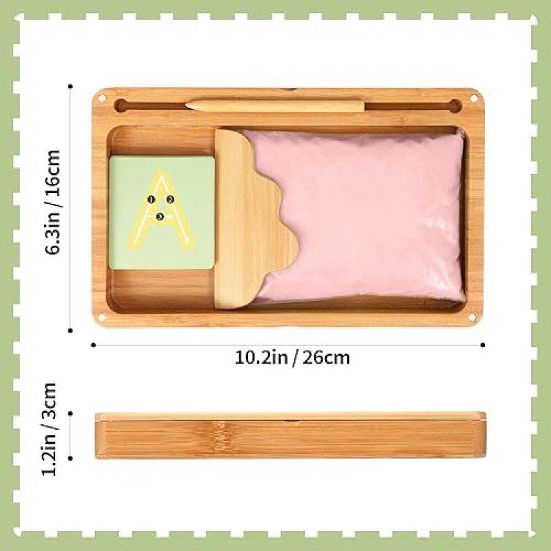 SHENZHEN WOODEN MONTESSORI SAND TRAY WITH LID FOR KIDS - PINK