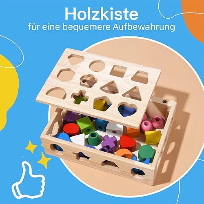 ZHEJIANG MUZHILIN WOODEN EDUCATIONAL STACKING TOY SET FOR TODDLERS - MONTESSORI LEARNING TOYS FOR 3-5 YEAR OLDS