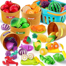 JOYIN COLORFUL PRETEND PLAY FOOD SET FOR TODDLERS, KITCHEN ACCESSORIES FOR KIDS - EDUCATIONAL TOY
