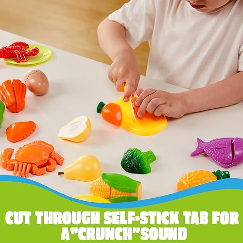 JOYIN COLORFUL PRETEND PLAY FOOD SET FOR TODDLERS, KITCHEN ACCESSORIES FOR KIDS - EDUCATIONAL TOY