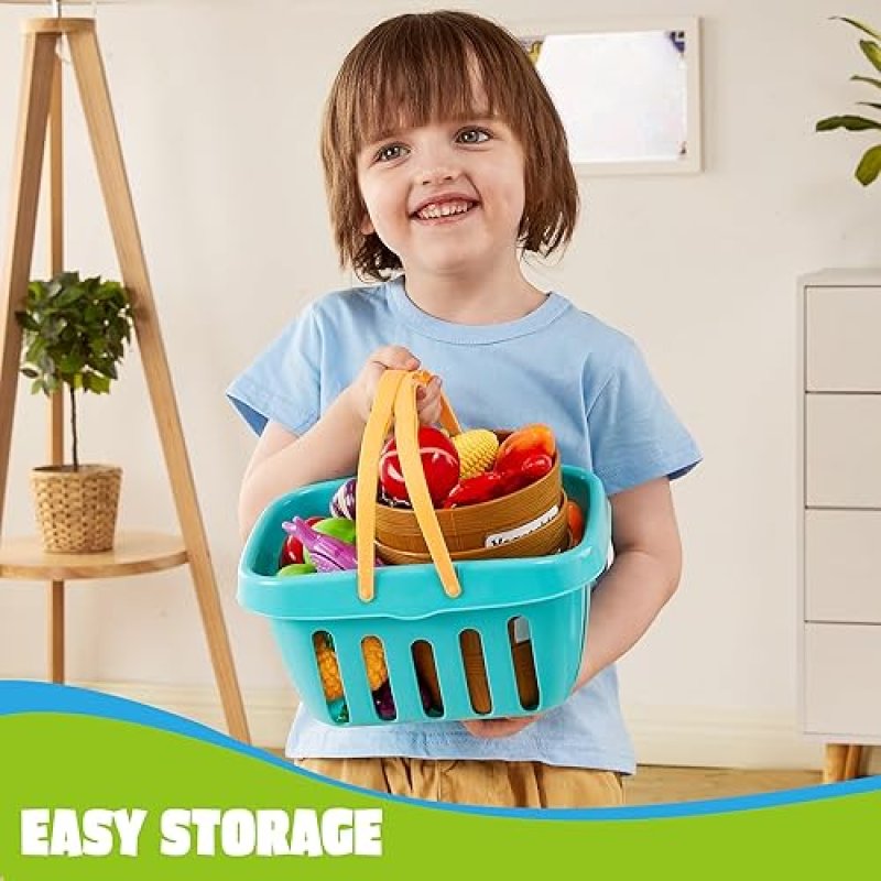 JOYIN COLORFUL PRETEND PLAY FOOD SET FOR TODDLERS, KITCHEN ACCESSORIES FOR KIDS - EDUCATIONAL TOY