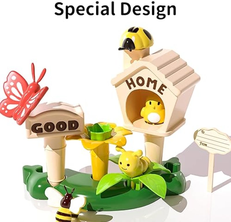 TEMI STEM FLOWER GARDEN BUILDING TOY SET FOR KIDS AGES 3-8 - EDUCATIONAL & FUN