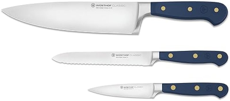 WUSTHOF CLASSIC WILD BLUEBERRY CHEF'S KNIFE SET - 3 PIECE