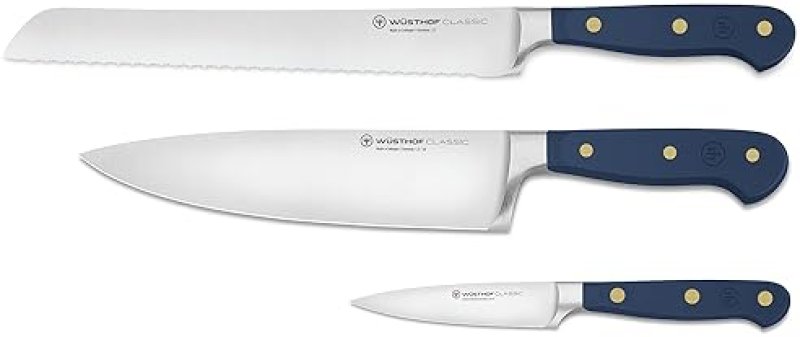WUSTHOF CLASSIC 3-PIECE WILD BLUEBERRY KNIFE SET - PERFECT STARTER KIT