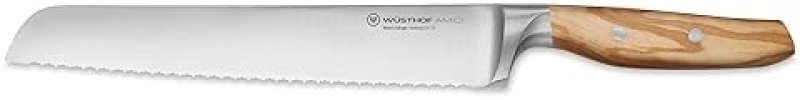 WUSTHOF AMICI 9-INCH DOUBLE SERRATED BREAD KNIFE IN TAN - TOP QUALITY CUTLERY