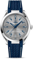 OMEGA SEAMASTER AQUA TERRA MEN'S WATCH 41MM BLUE RUBBER STRAP 220.12.41.21.06.001
