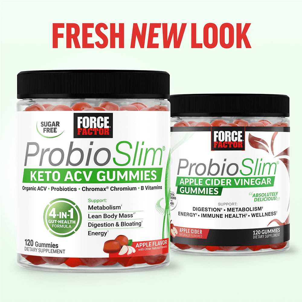 FORCE FACTOR ORGANIC APPLE CIDER VINEGAR GUMMIES WITH PROBIOTICS FOR DIGESTION & METABOLISM, 120CT