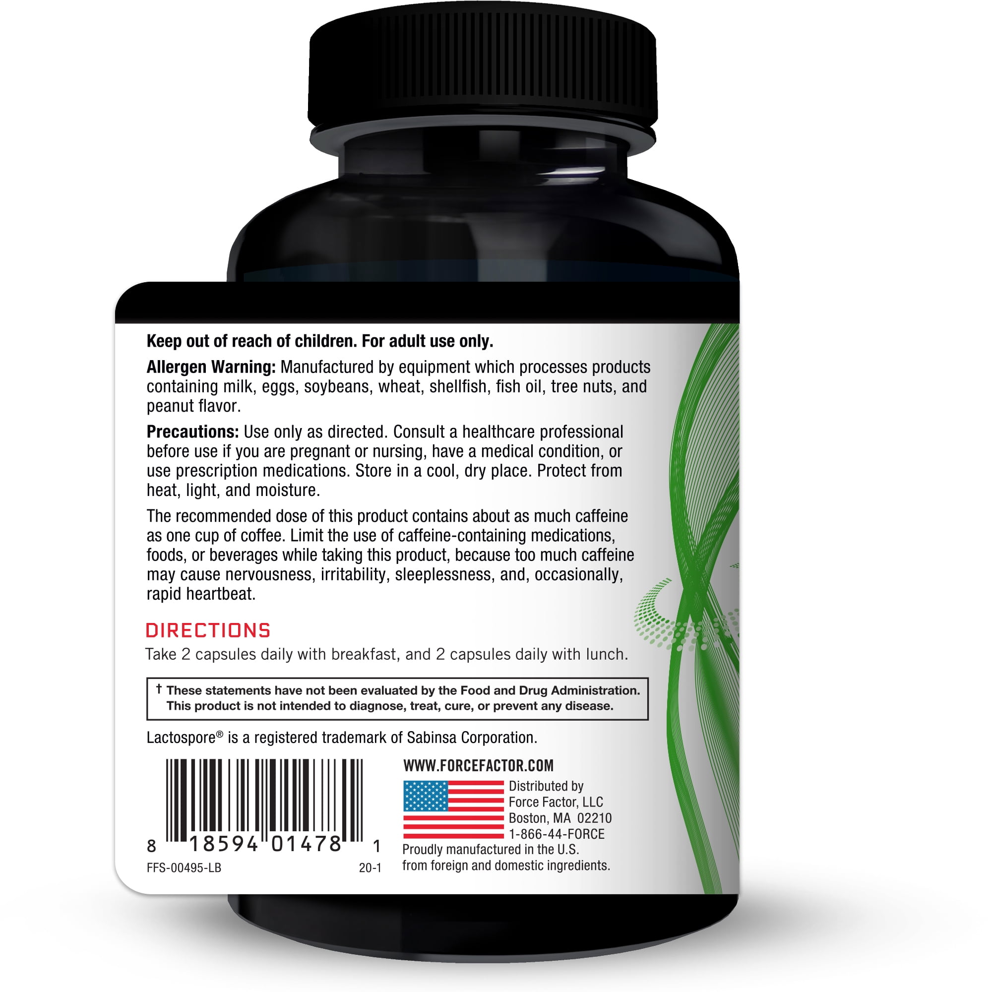 FORCE FACTOR PROBIOSLIM PROBIOTIC CAPSULES FOR WEIGHT LOSS SUPPORT - 120CT