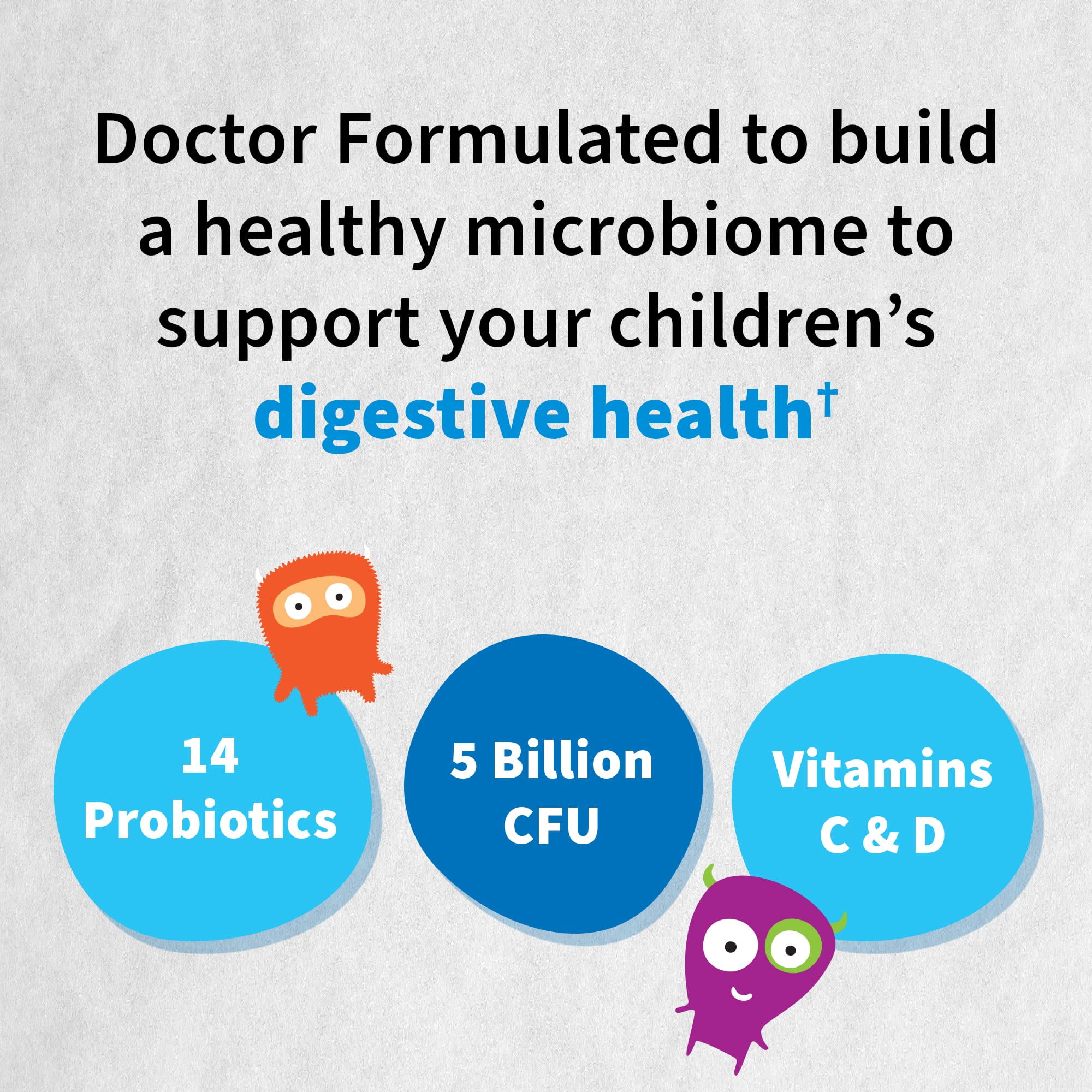 GARDEN OF LIFE  ORGANIC KIDS+ BERRY CHERRY PROBIOTICS FOR KIDS WITH VITAMIN C & D - 5 BILLION CFU, DAIRY-FREE, 30 CHEWABLES