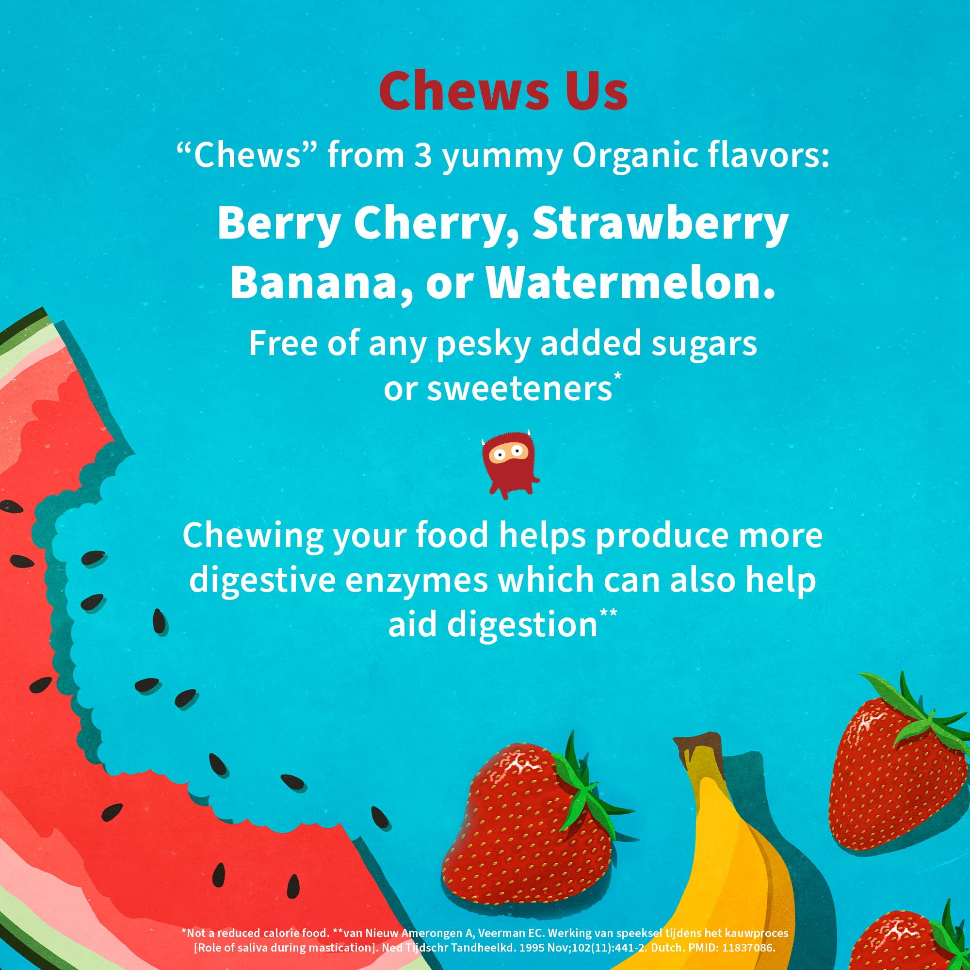 GARDEN OF LIFE  ORGANIC KIDS+ BERRY CHERRY PROBIOTICS FOR KIDS WITH VITAMIN C & D - 5 BILLION CFU, DAIRY-FREE, 30 CHEWABLES