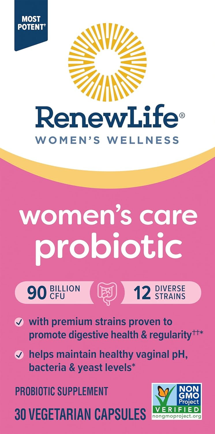 RENEW LIFE PREMIUM WOMEN'S PROBIOTIC | 30 VEGAN CAPSULES | 90 BILLION CFU |