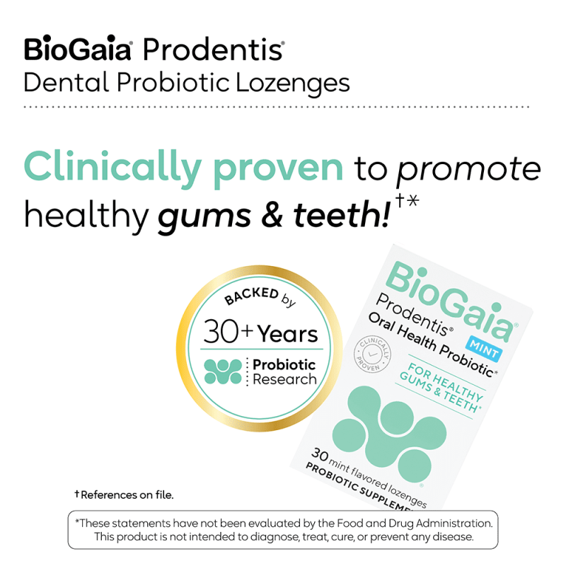 BIOGAIA ORAL HEALTH PROBIOTIC FOR HEALTHY GUMS & TEETH DEFENSE - MINT