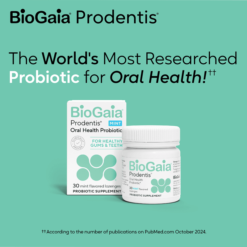 BIOGAIA ORAL HEALTH PROBIOTIC FOR HEALTHY GUMS & TEETH DEFENSE - MINT