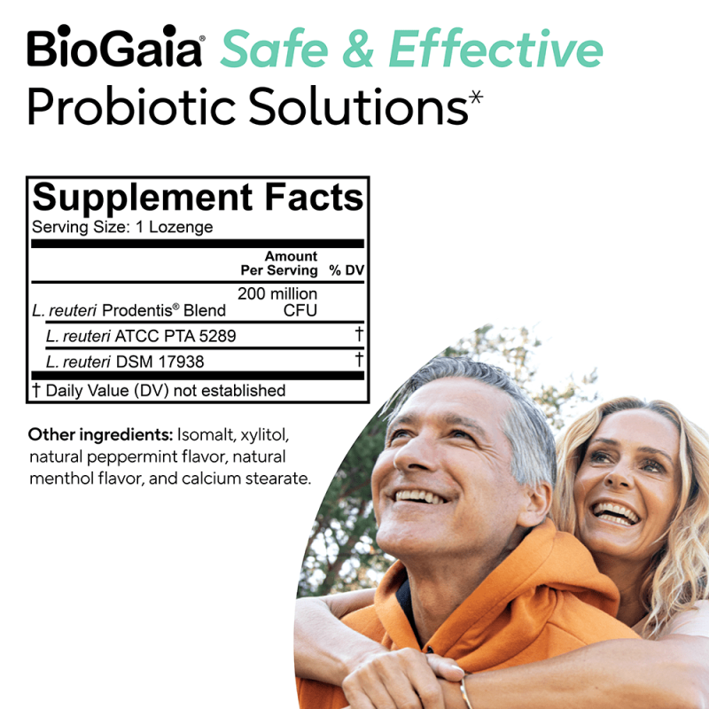 BIOGAIA ORAL HEALTH PROBIOTIC FOR HEALTHY GUMS & TEETH DEFENSE - MINT