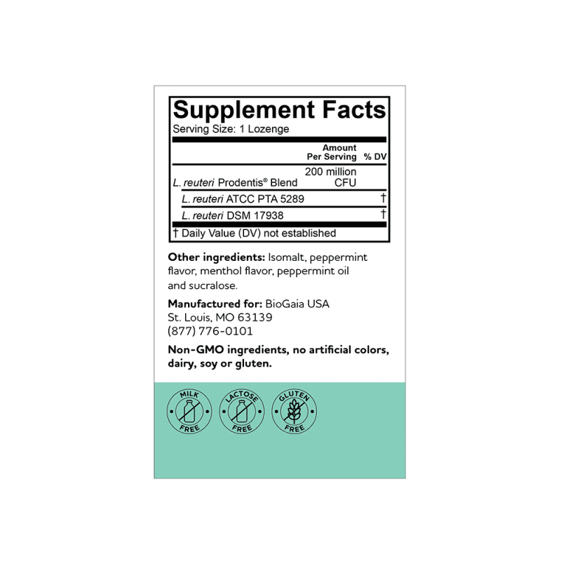 BIOGAIA ORAL HEALTH PROBIOTIC FOR HEALTHY GUMS & TEETH DEFENSE - MINT