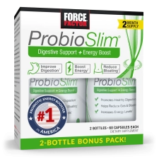 FORCE FACTOR PROBIOSLIM PROBIOTIC AND WEIGHT LOSS SUPPLEMENT WITH PROBIOTICS - 120 CAPSULES