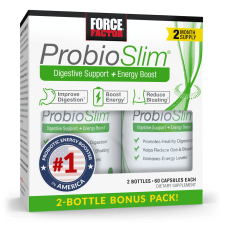 FORCE FACTOR PROBIOSLIM PROBIOTIC AND WEIGHT LOSS SUPPLEMENT WITH PROBIOTICS - 120 CAPSULES