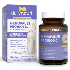 NOURI MENOPAUSE PROBIOTIC WITH RESVERATROL & VEGAN OMEGA CAPSULES - 30 DAY SUPPLY