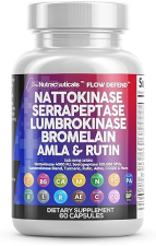 CLEAN NUTRACEUTICALS POWERFUL ENZYME SUPPLEMENT WITH NATTOKINASE, SERRAPEPTASE, LUMBROKINASE, AND MORE