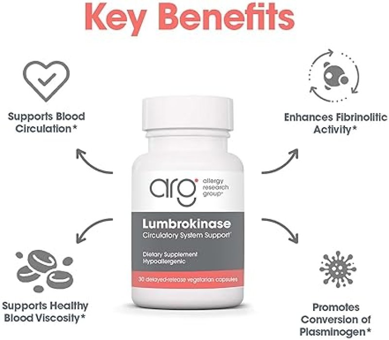 LUMBROKINASE SUPPLEMENT FOR CIRCULATORY HEALTH - 30 DELAYED RELEASE CAPSULES